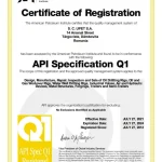 Certificat de înregistrare API specificație Q1